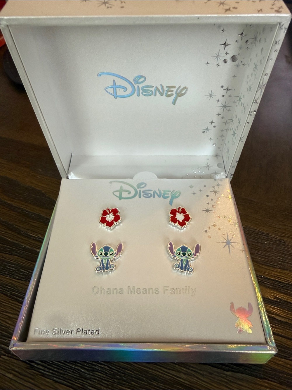 Disney Stitch and Hibiscus Stud Earring Set